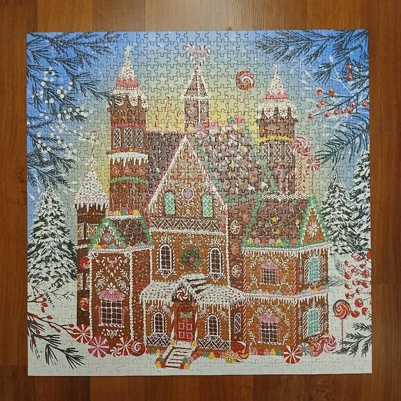 WerkShoppe Candy Cane House Jigsaw Puzzle, 1000 Pieces - Picture 2 of 4